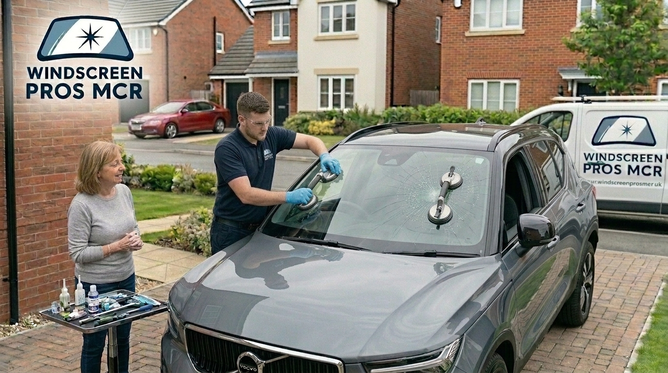Windscreen Pros Mcr technician at work